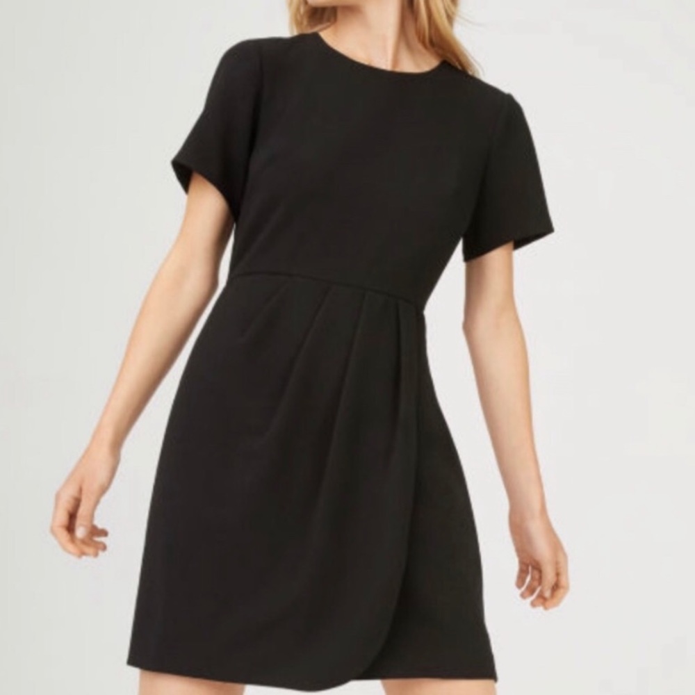 Club Monaco Short Sleeve Black Dress